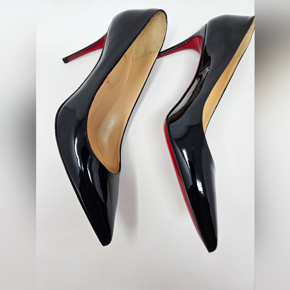 Christian Louboutin Kate 85 Black Patent - Size 39.5 (Fit closer to a 38.5)